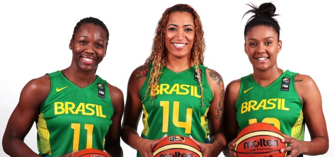 Seleção Brasileira contará com força máxima em seu garrafão, com Clarissa, Érika de Souza e Damiris (Divulgação)